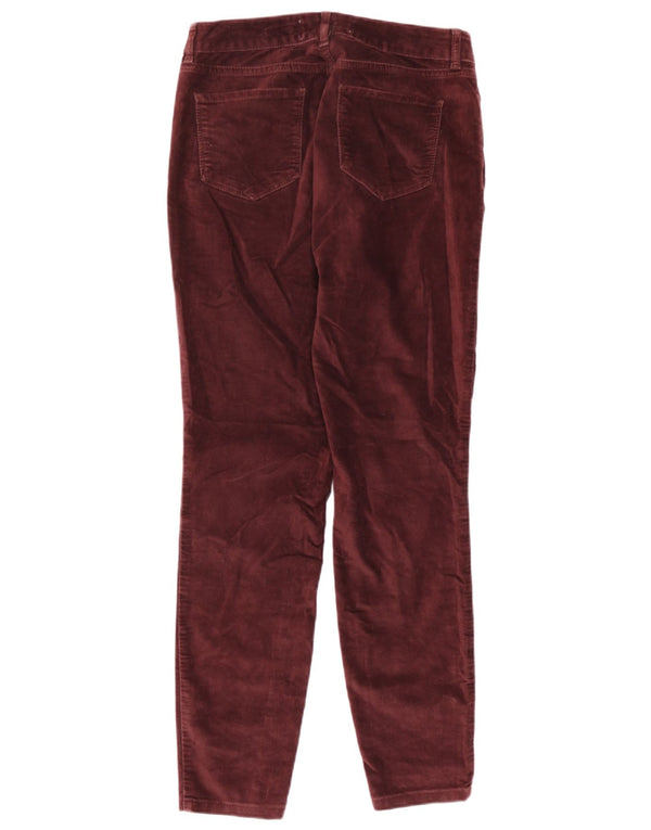 Pantaloni Jegging in velluto a coste da donna Fat Face UK 10 Small W28 L28 Borgogna