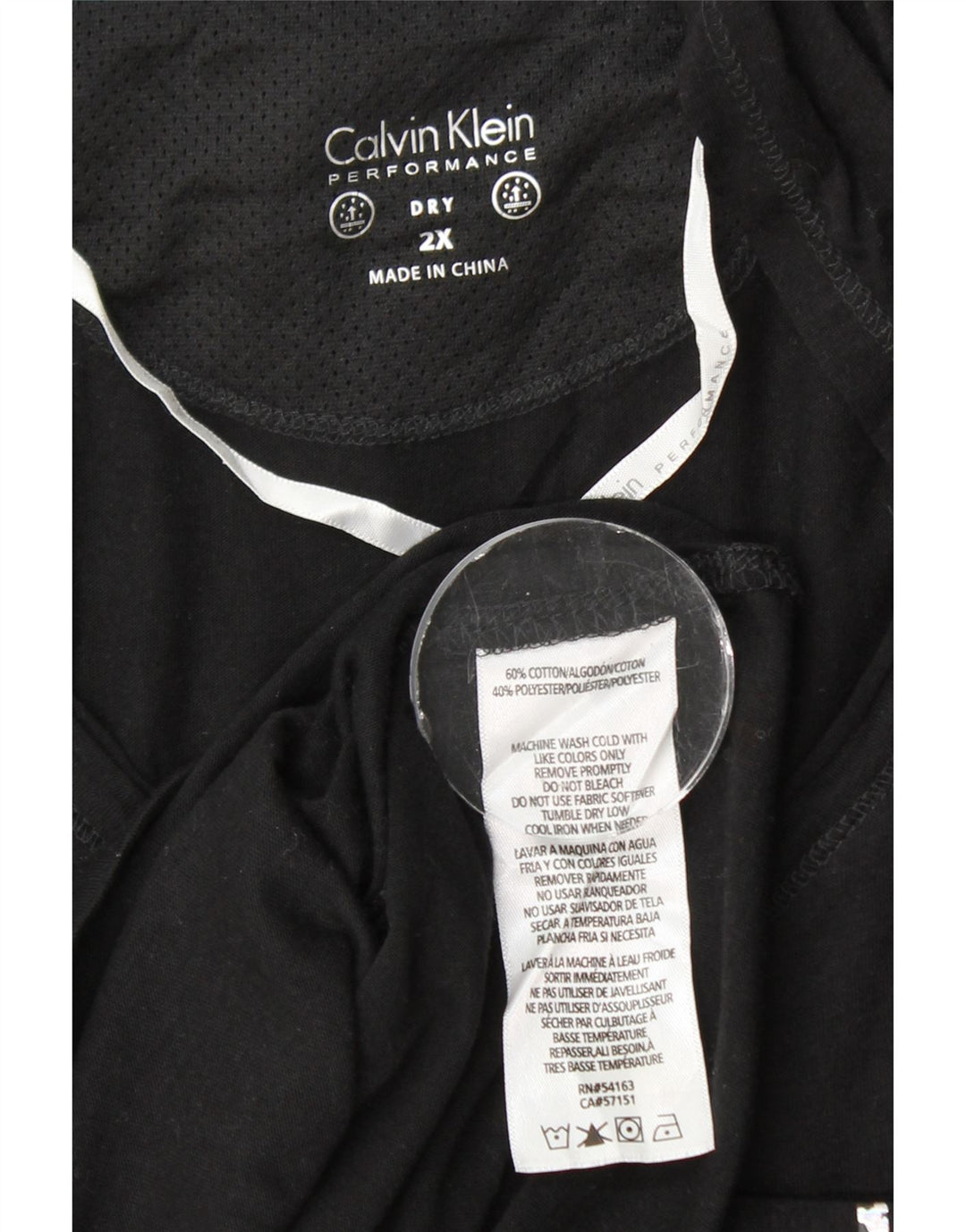 T-shirt grafica oversize da donna Calvin Klein Top UK 20 2XL cotone nero