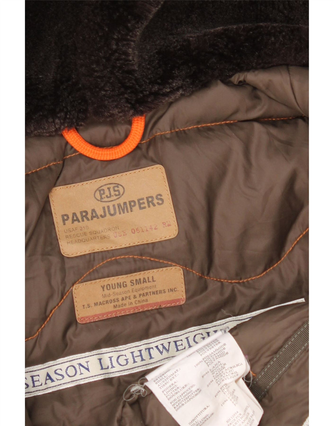 Giacca imbottita con cappuccio Parajumpers per ragazzi 11-12 anni piccola in poliestere blu navy