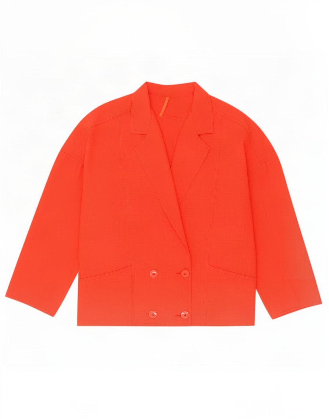 Giacca blazer doppiopetto oversize da donna vintage UK 10 piccola rossa