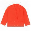 Giacca blazer doppiopetto oversize da donna vintage UK 10 piccola rossa