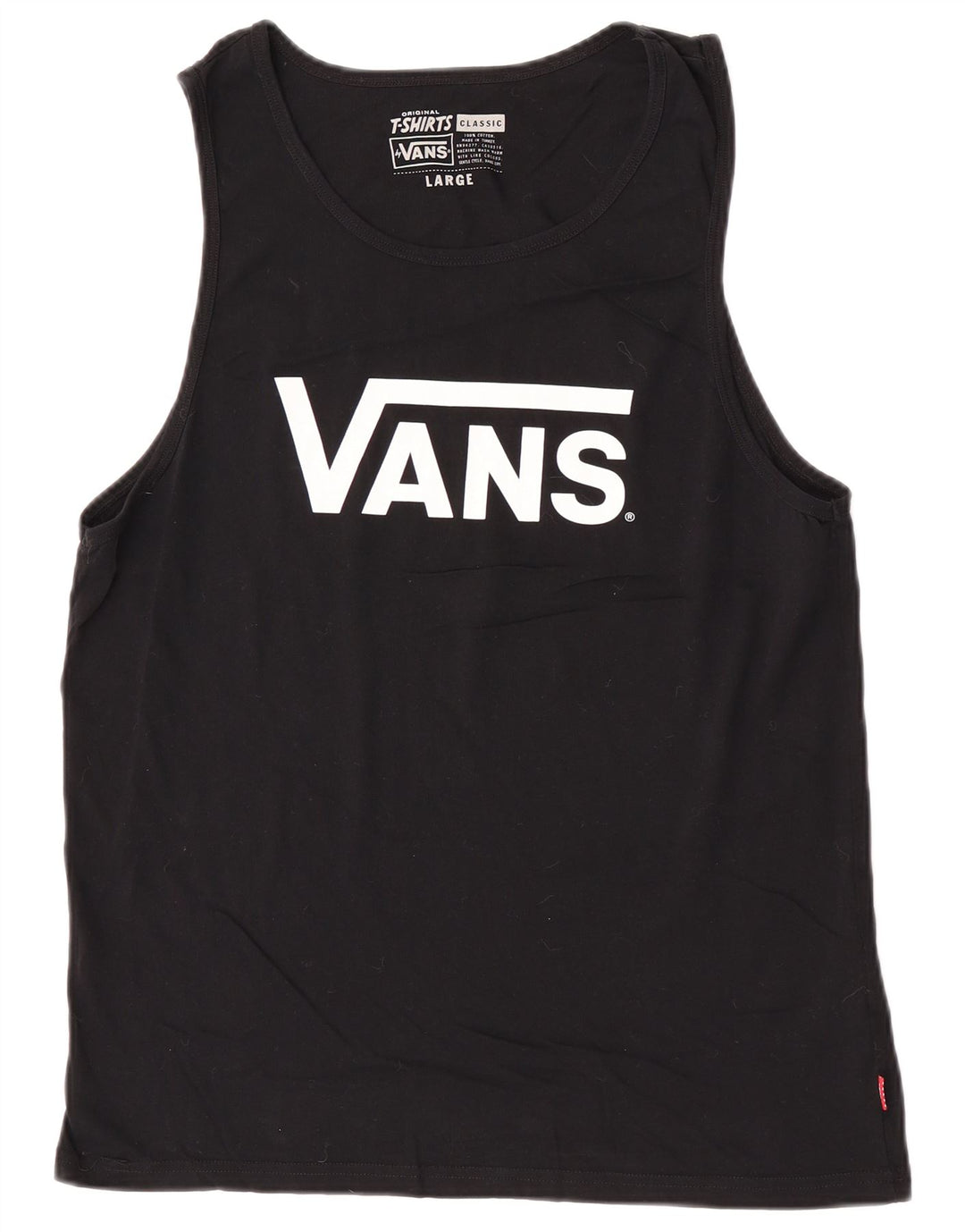 Canotta grafica da uomo Vans Classic Fit, taglia grande, in cotone nero