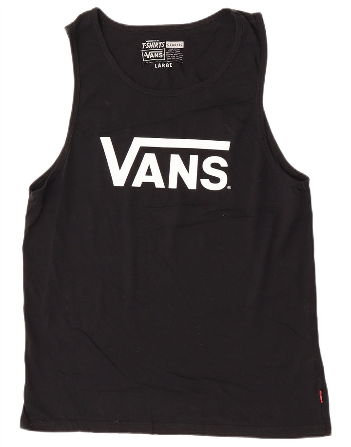 Canotta grafica da uomo Vans Classic Fit, taglia grande, in cotone nero