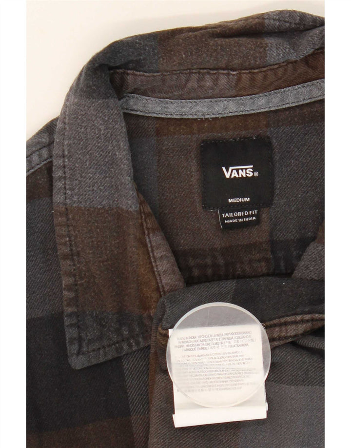 Camicia Vans da uomo su misura in flanella, cotone a quadri multicolore medio