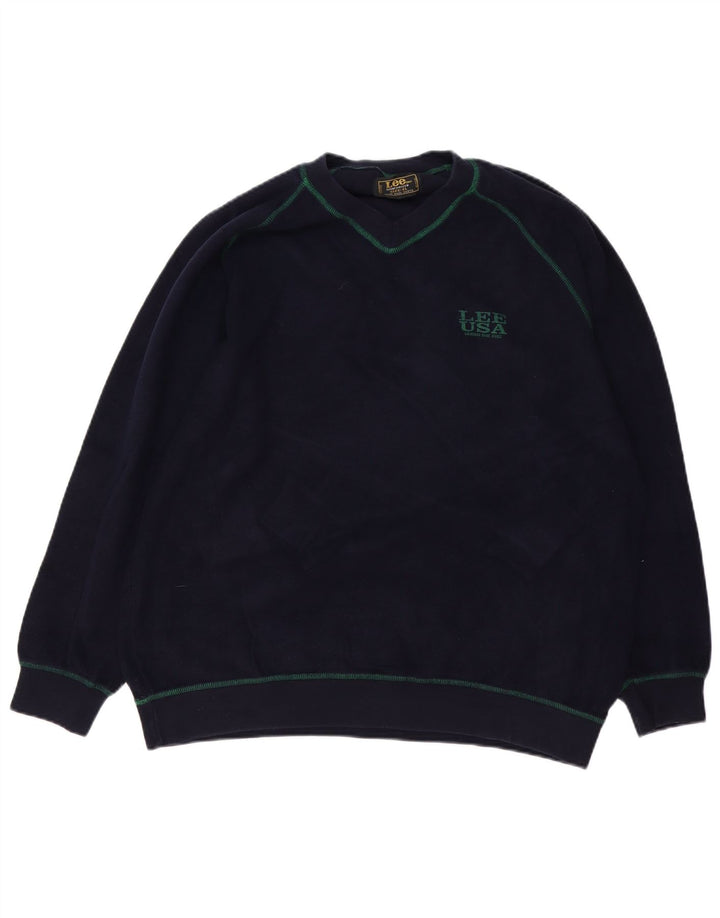 Felpa da uomo LEE Maglione XL Blu navy in cotone