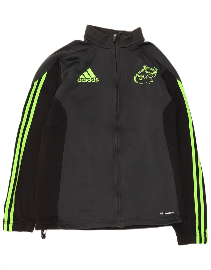 Giacca da tuta da rugby Adidas Munster da donna UK 14 Grigio medio