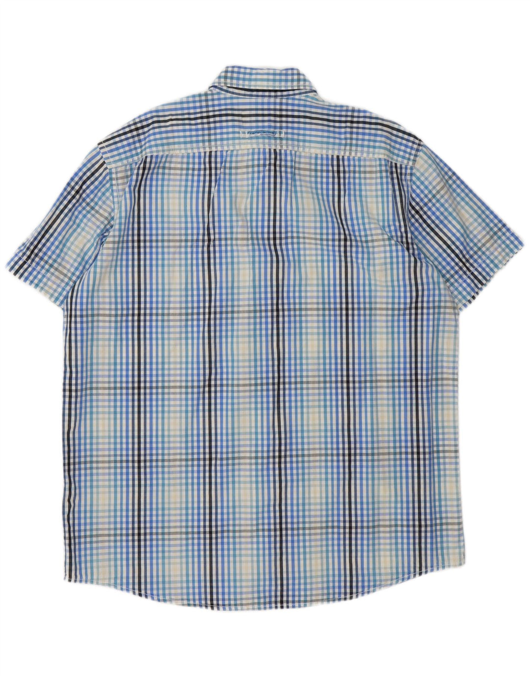 Camicia a maniche corte da uomo Camel Active XL in cotone a quadretti blu