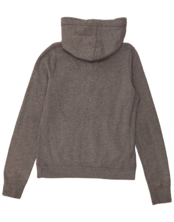 Maglione con cappuccio grafico da donna Abercrombie & Fitch UK 12 Cotone grigio medio