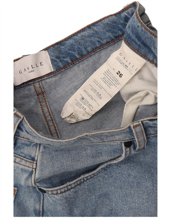 Gaelle Gonna denim da donna W26 piccola in cotone blu