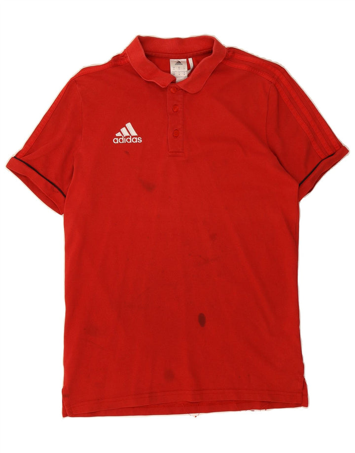 ADIDAS Mens Climalite Polo Shirt Medium Red Cotton Vintage Adidas and Second-Hand Adidas from Messina Hembry 