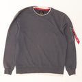 Felpa grafica da uomo Alpha Industries, piccola, in cotone grigio
