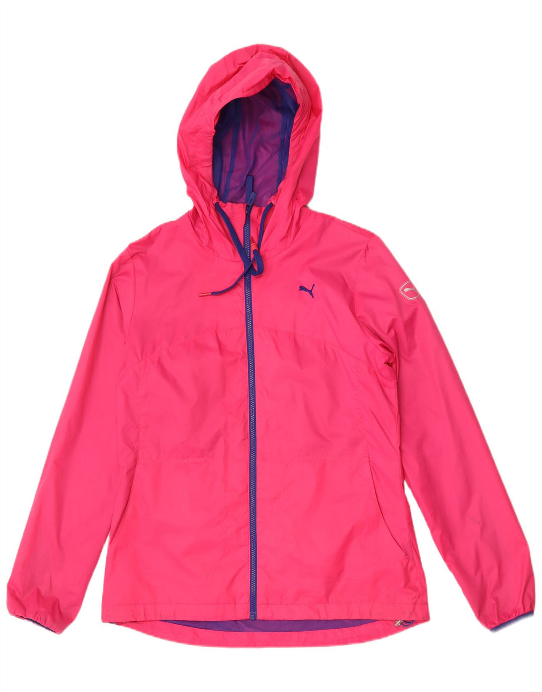 Giacca antipioggia con cappuccio da donna Puma UK 12 rosa medio