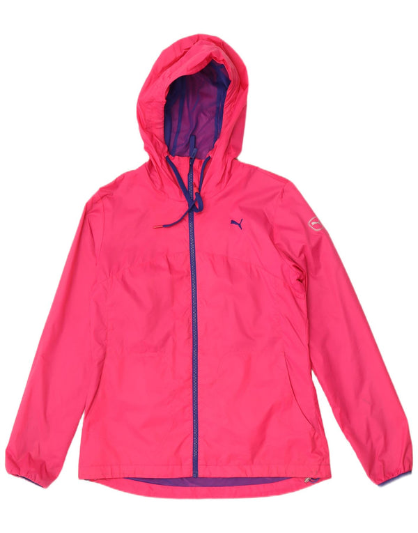 Giacca antipioggia con cappuccio da donna Puma UK 12 rosa medio