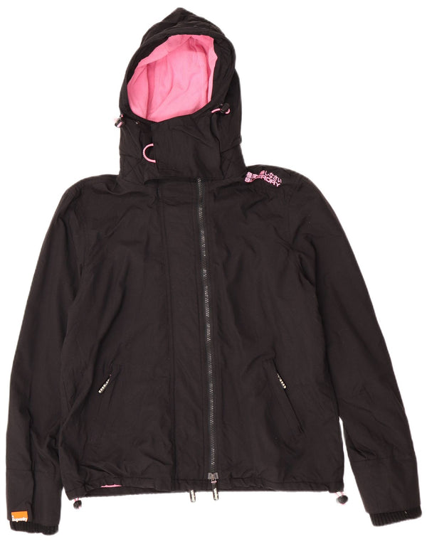 Giacca a vento con cappuccio da donna Superdry The Windcheater UK 18 XL nera