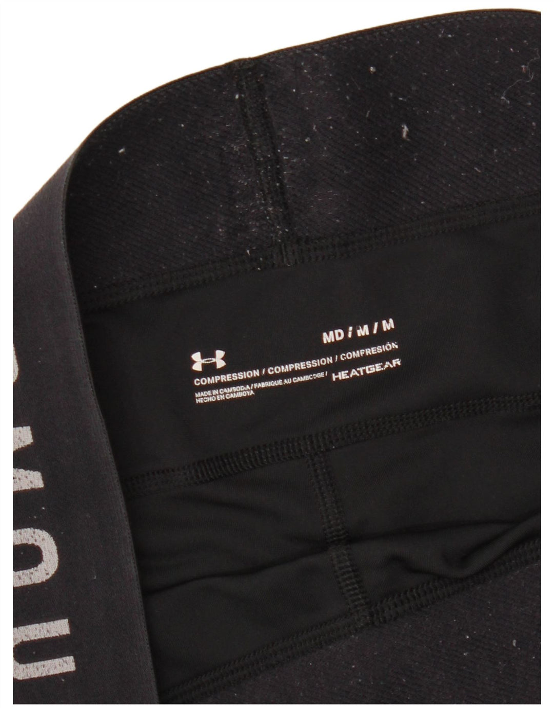 Leggings grafici da donna UNDER ARMOUR Heat Gear UK 12 medio nero