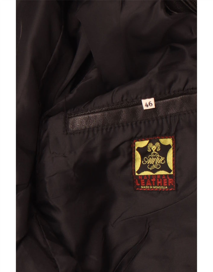 Giacca in pelle da uomo VINTAGE EU 46 piccola in pelle nera