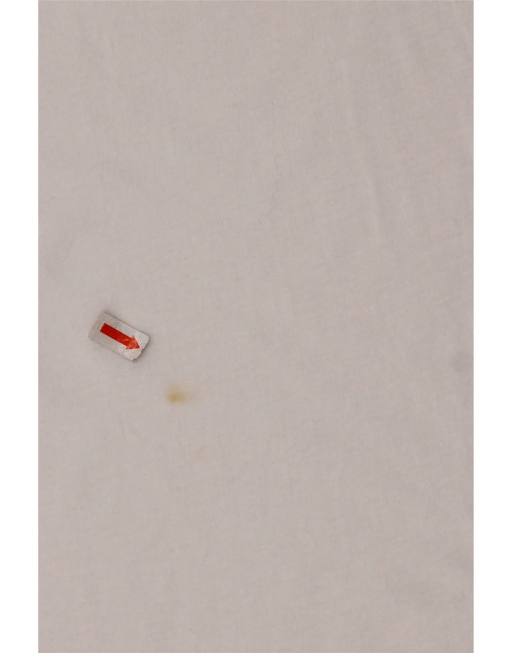 T-shirt grafica corta da donna AVIREX Top UK 22 2XL cotone bianco