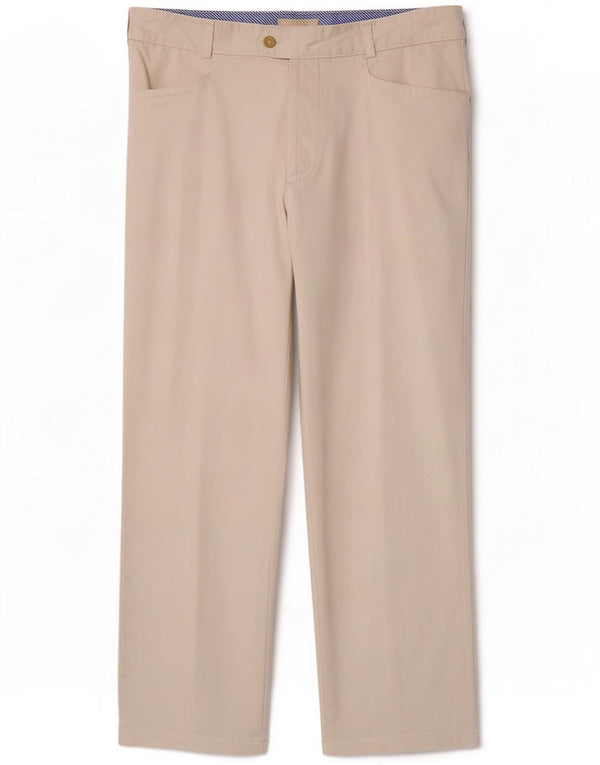 Pantaloni casual dritti da uomo vintage IT 52 XL W34 L28 Cotone beige