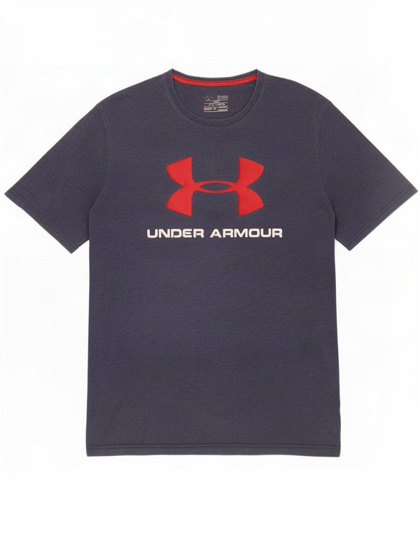 Maglietta grafica Under Armour da uomo Heat Gear vestibilità ampia XL blu navy