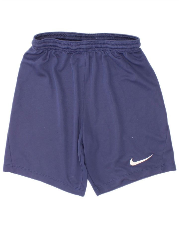 Pantaloncini sportivi Nike da ragazzo Dri Fit 10-11 anni medio blu navy poliestere