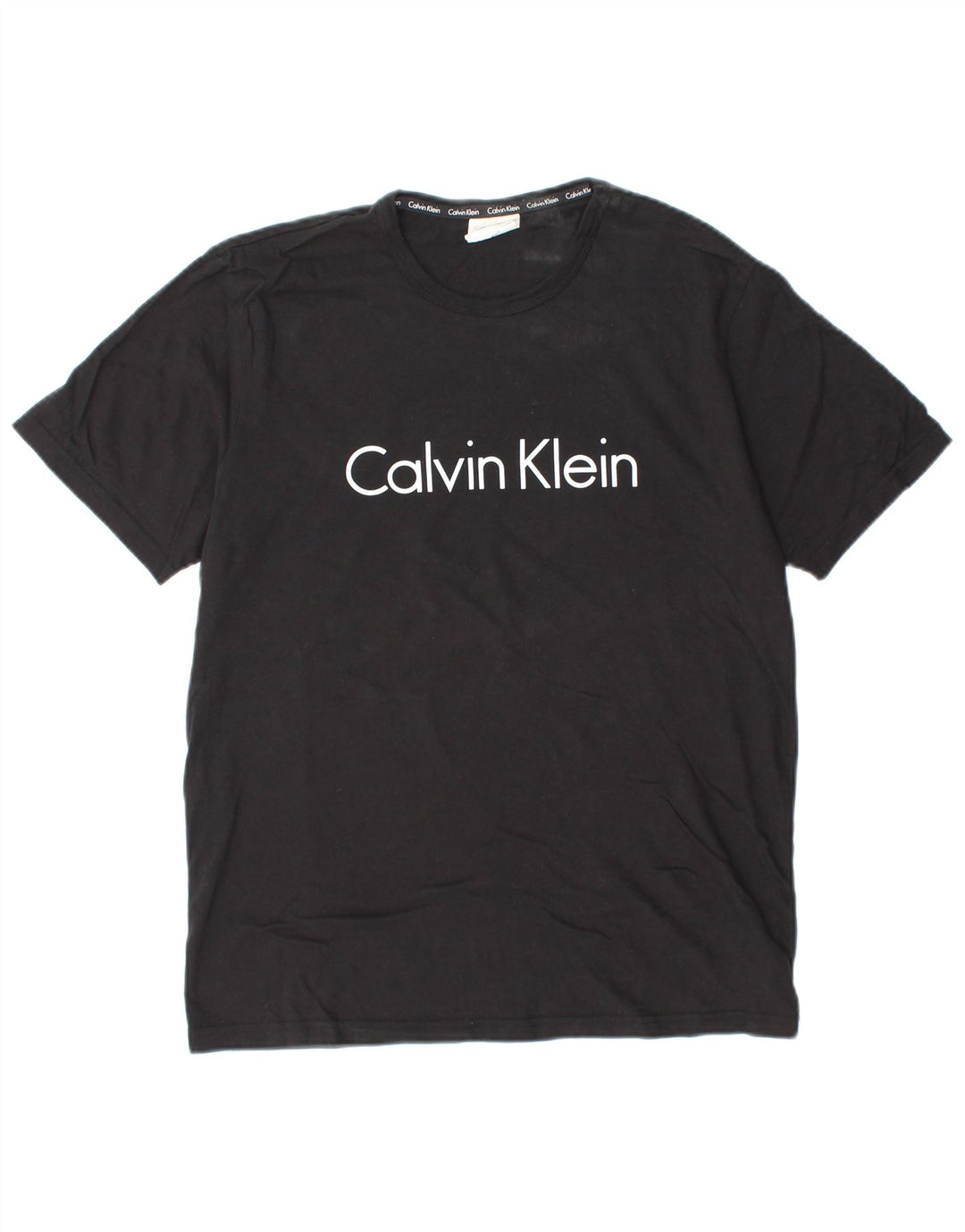 CALVIN KLEIN T-shirt grafica da uomo Top in cotone nero medio