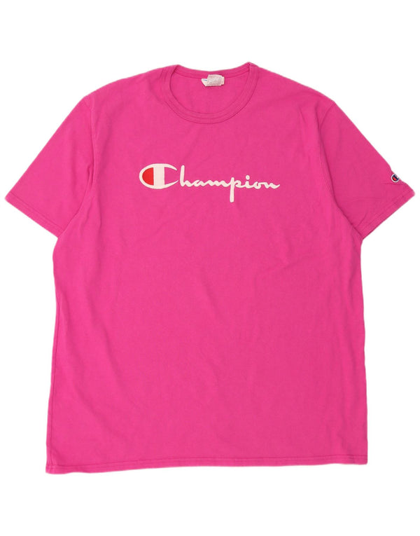 T-shirt grafica da uomo Champion Top 2XL cotone rosa