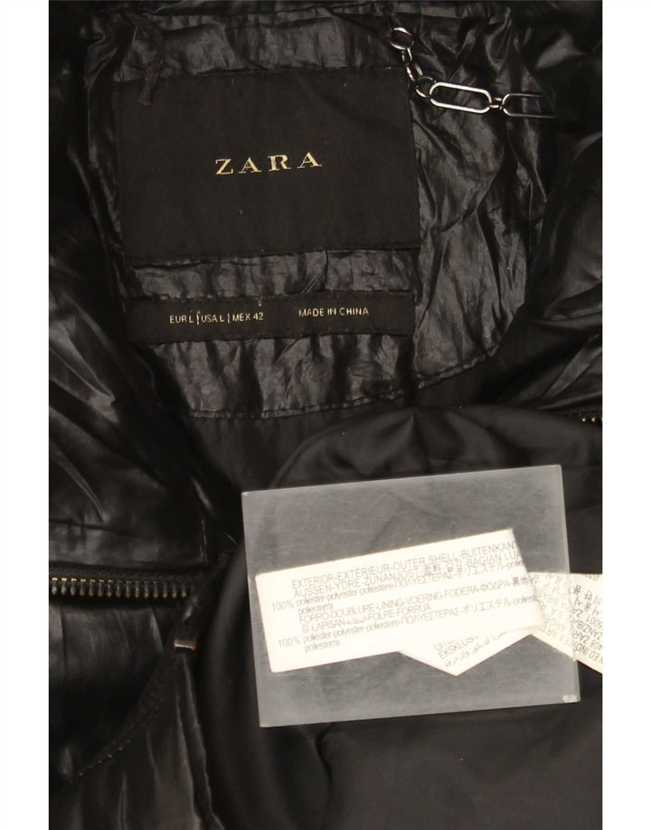 Giacca imbottita da uomo Zara UK 40 grande poliestere nero