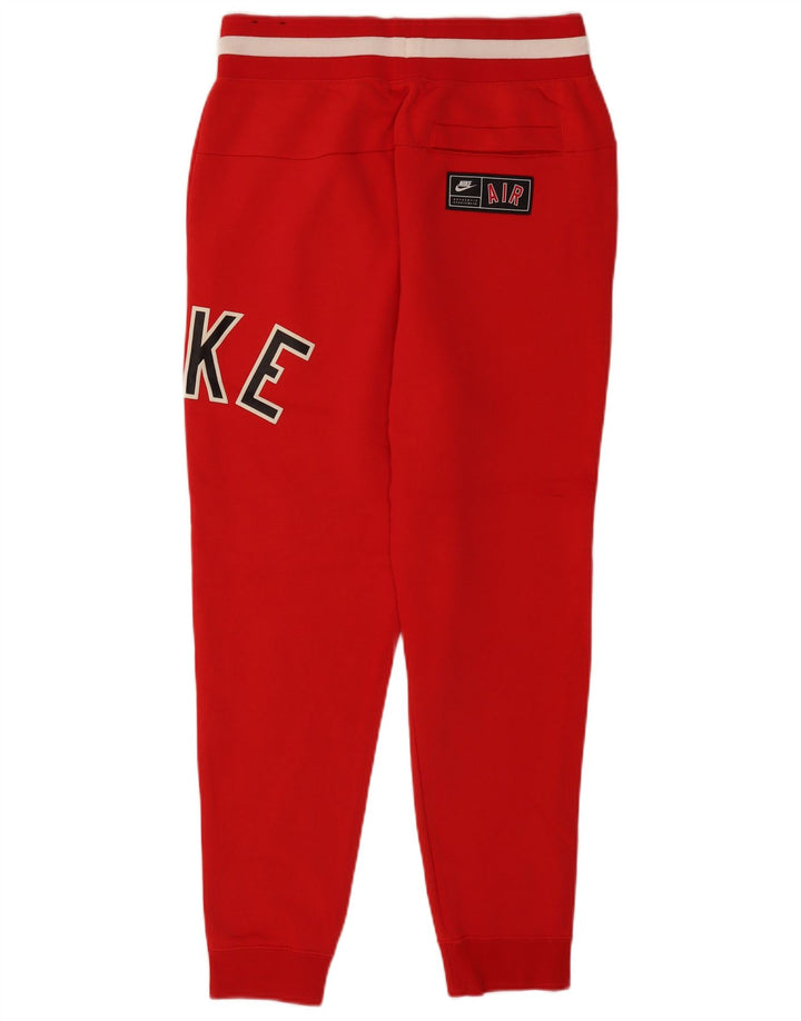 Pantaloni da tuta con grafica Nike da uomo, pantaloni da jogging, cotone color block rosso medio