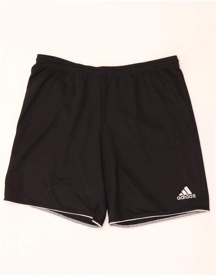 Pantaloncini sportivi da uomo Adidas grandi in poliestere nero