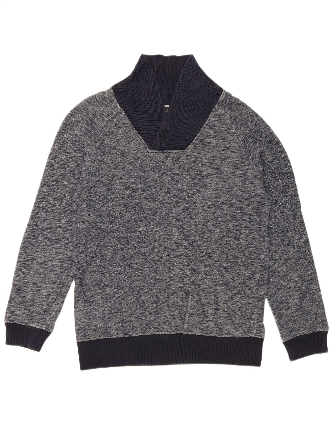 Felpa Zara da uomo, maglione grande, blu navy screziato