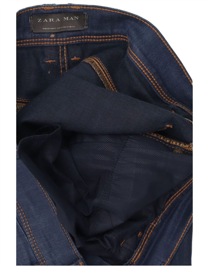 Jeans slim da uomo Zara EU 42 Large W32 L31 Blu navy