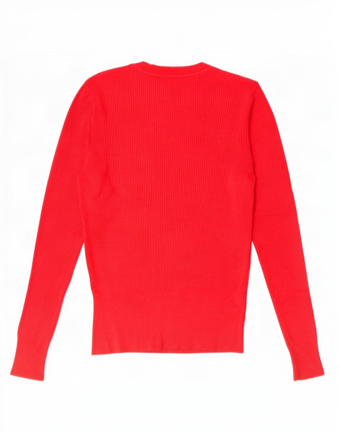 Maglione maglione girocollo da donna Marks & Spencer UK 14 grande viscosa rossa
