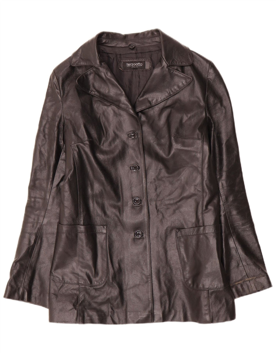 Giubbotto Pelle Donna Terzoatto IT 44 Medio Nero