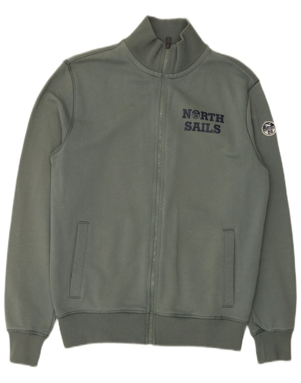 Giacca da ginnastica grafica da uomo North Sails 2XS cotone verde