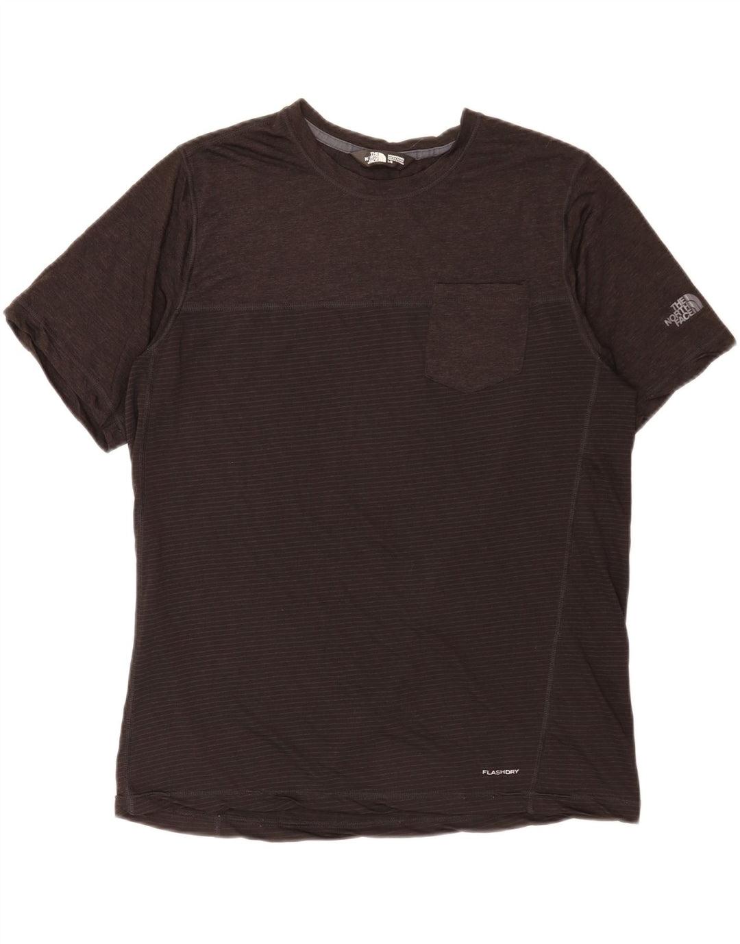 T-shirt da uomo The North Face Top grande poliestere gessato grigio
