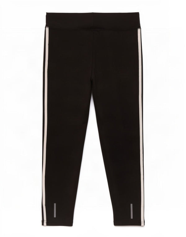 Leggings Adidas Donna UK 16/18 Large Nero Poliestere