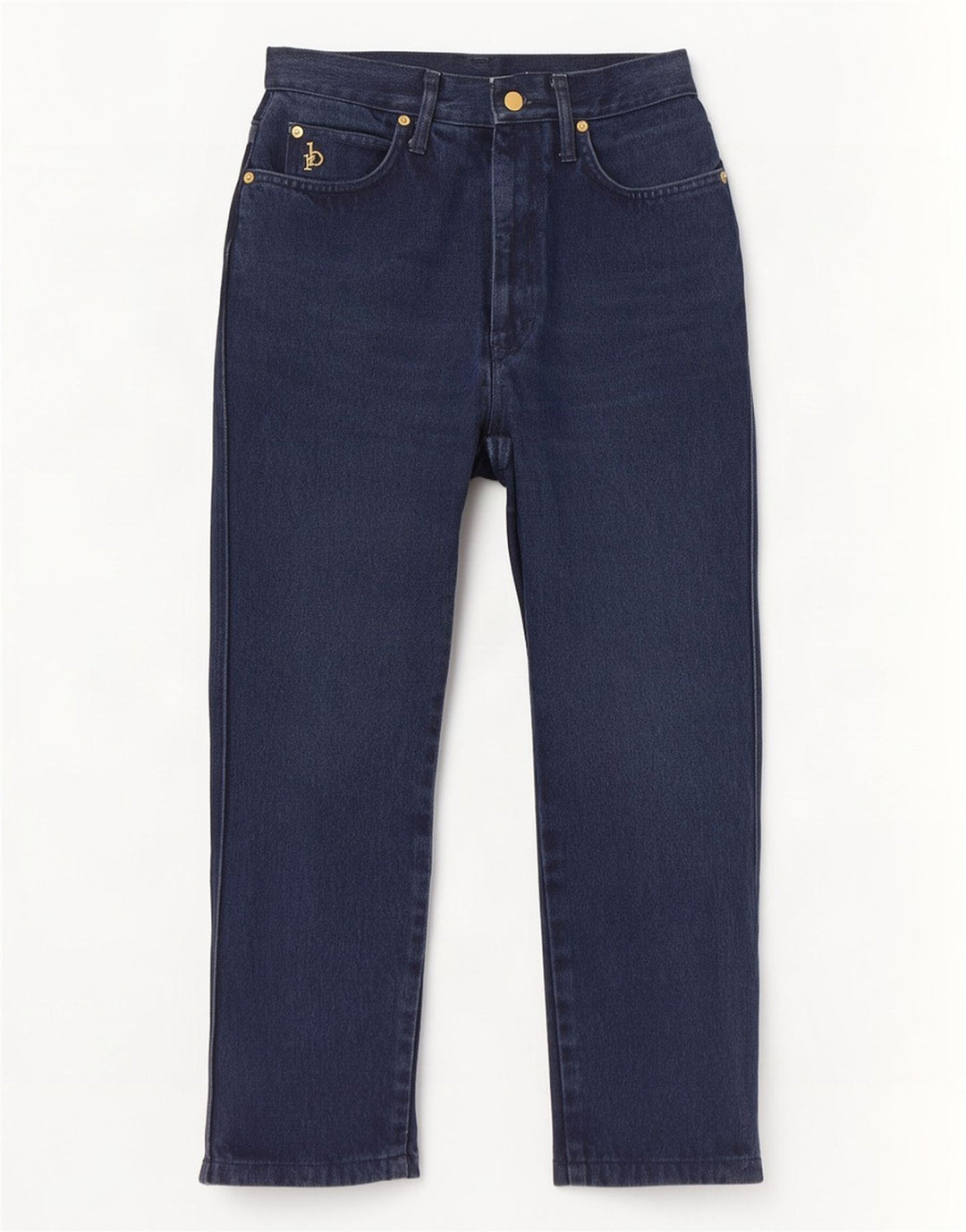 Jeans dritti corti da donna Roccobarocco IT 42 medio W28 L25 blu navy