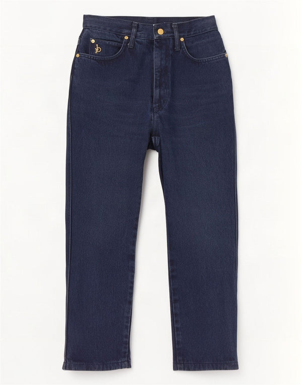 Jeans dritti corti da donna Roccobarocco IT 42 medio W28 L25 blu navy