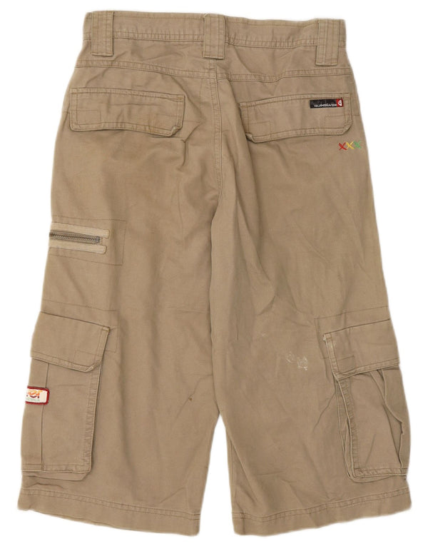 Pantaloncini cargo con grafica Quiksilver da bambino 11-12 anni W28 in cotone beige