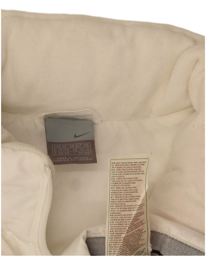Giacca imbottita da donna Nike UK 10/12 poliestere bianco medio