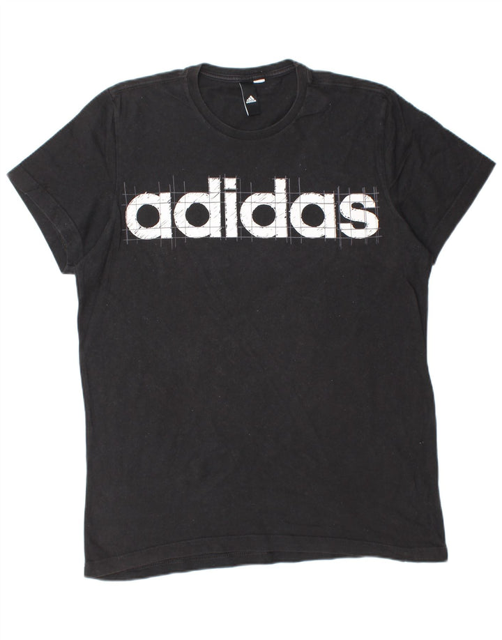 ADIDAS Mens Graphic T-Shirt Top Large Black