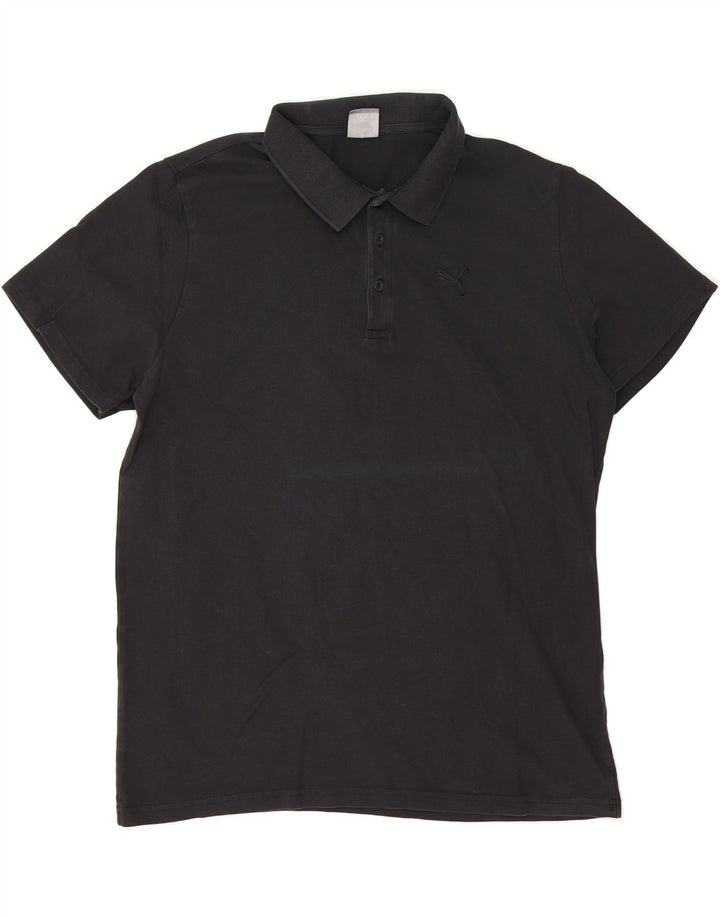 PUMA Mens Polo Shirt XL Black Vintage Puma and Second-Hand Puma from Messina Hembry 
