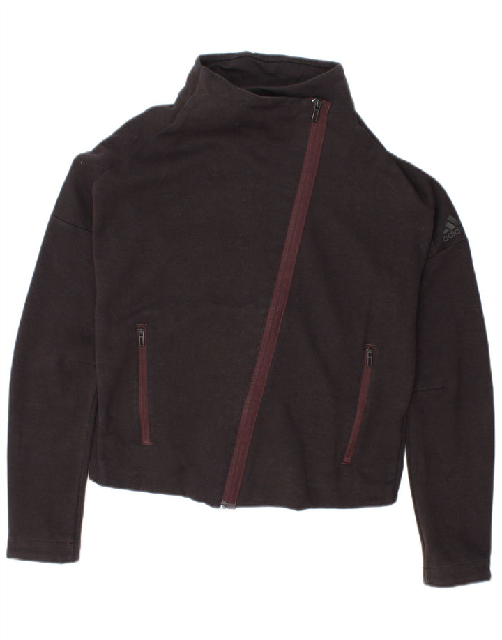 Giacca da ginnastica da donna Adidas UK 8/10 piccola nera