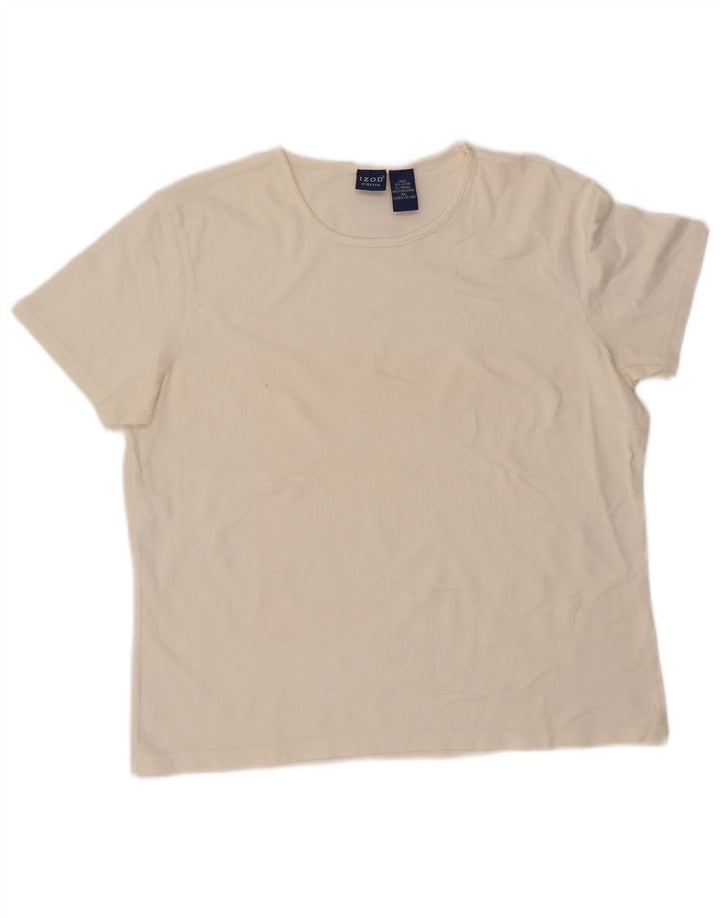 T-shirt da donna IZOD Top UK 18 XL cotone bianco