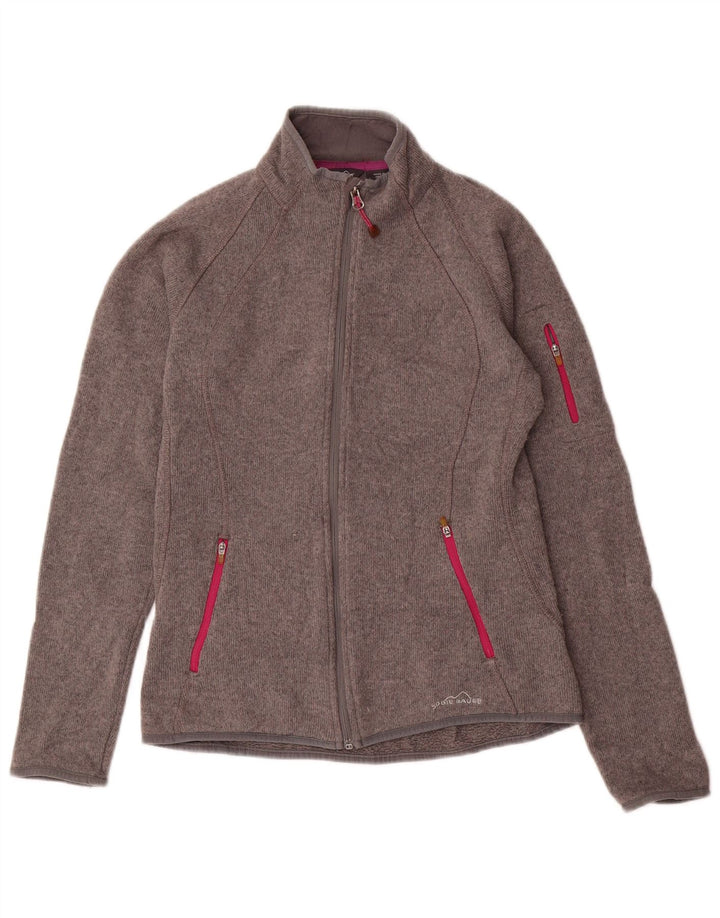 Giacca da tuta da donna Eddie Bauer UK 10 Small Poliestere chiazzato grigio