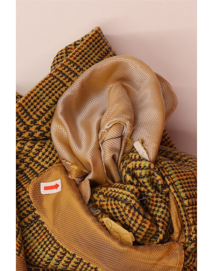BYBLOS Giacca blazer da uomo a 3 bottoni IT 54 2XL Pied de poule giallo