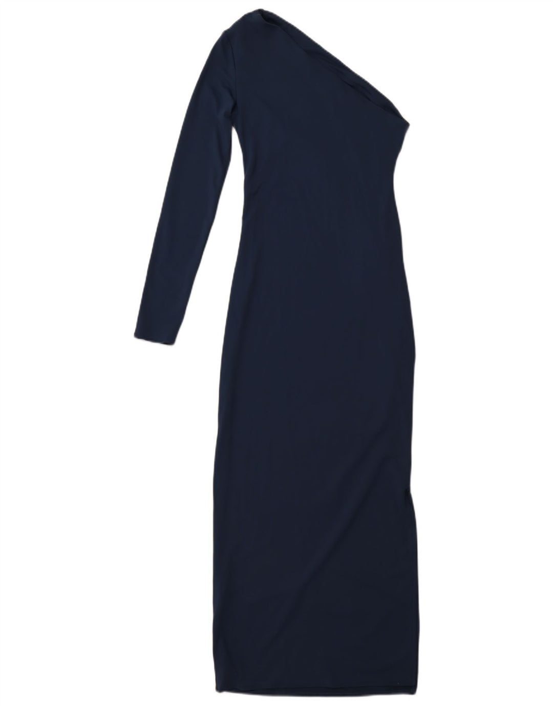 ZARA Womens One Shoulder Bodycon Dress UK 8 Small Navy Blue Polyamide