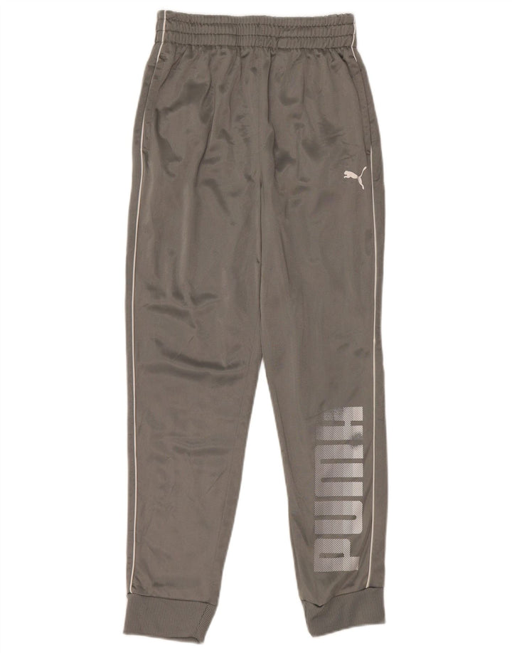Pantaloni da tuta con grafica Puma da ragazzo, pantaloni da jogging, 10-11 anni, poliestere grigio