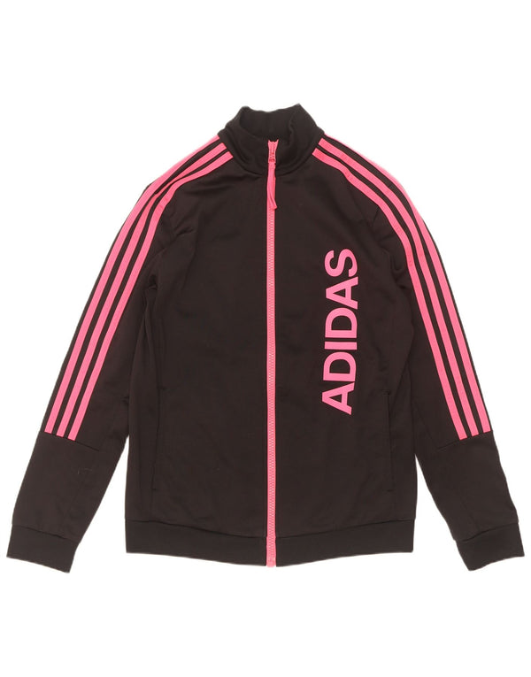 Adidas Womens Graphic Full Tracksuit UK 12/14 Medium Black Polyester