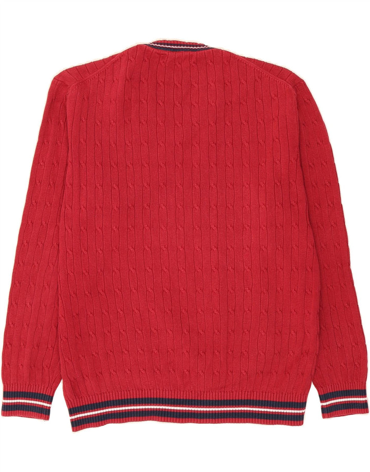 ROVER&LAKES Mens V-Neck Jumper Sweater IT 54 XL Red Vintage Rover&Lakes and Second-Hand Rover&Lakes from Messina Hembry 